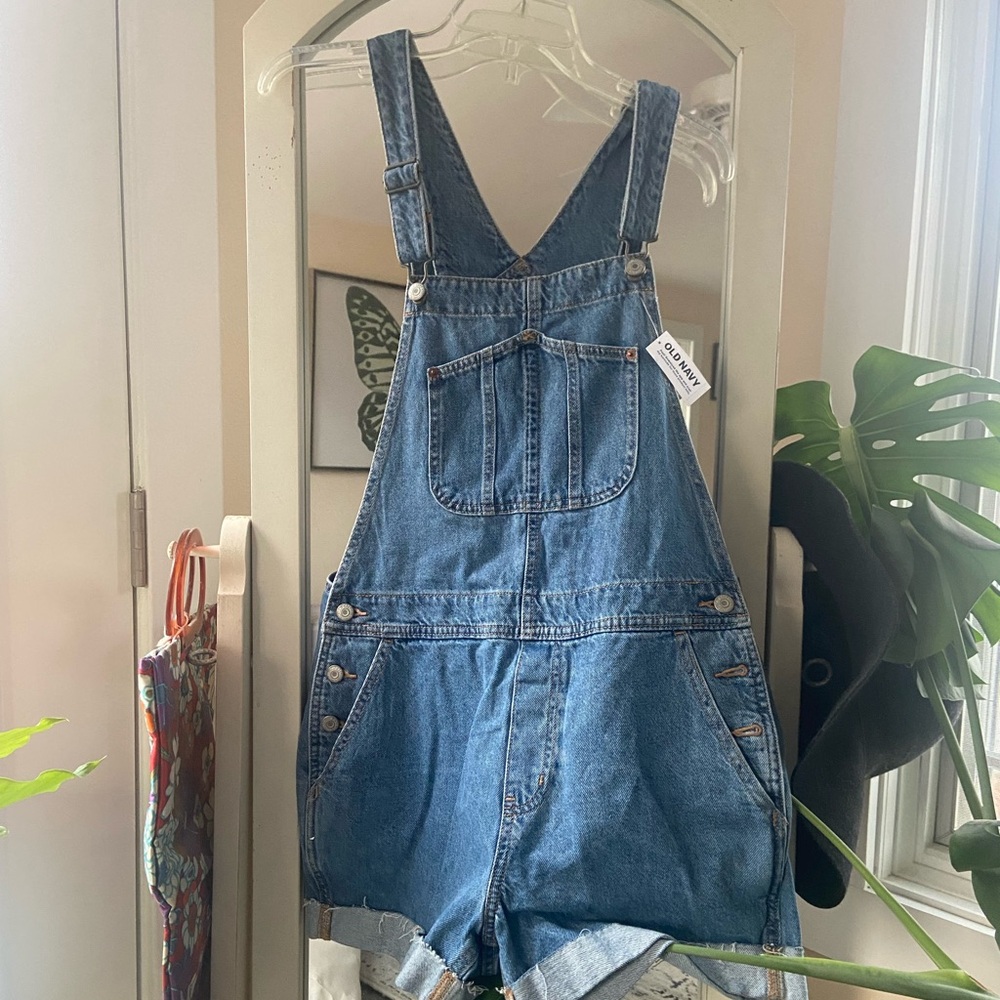 Denim Overall Shorts